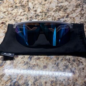 Oakley Sporty Sunglasses with Blue Lenses